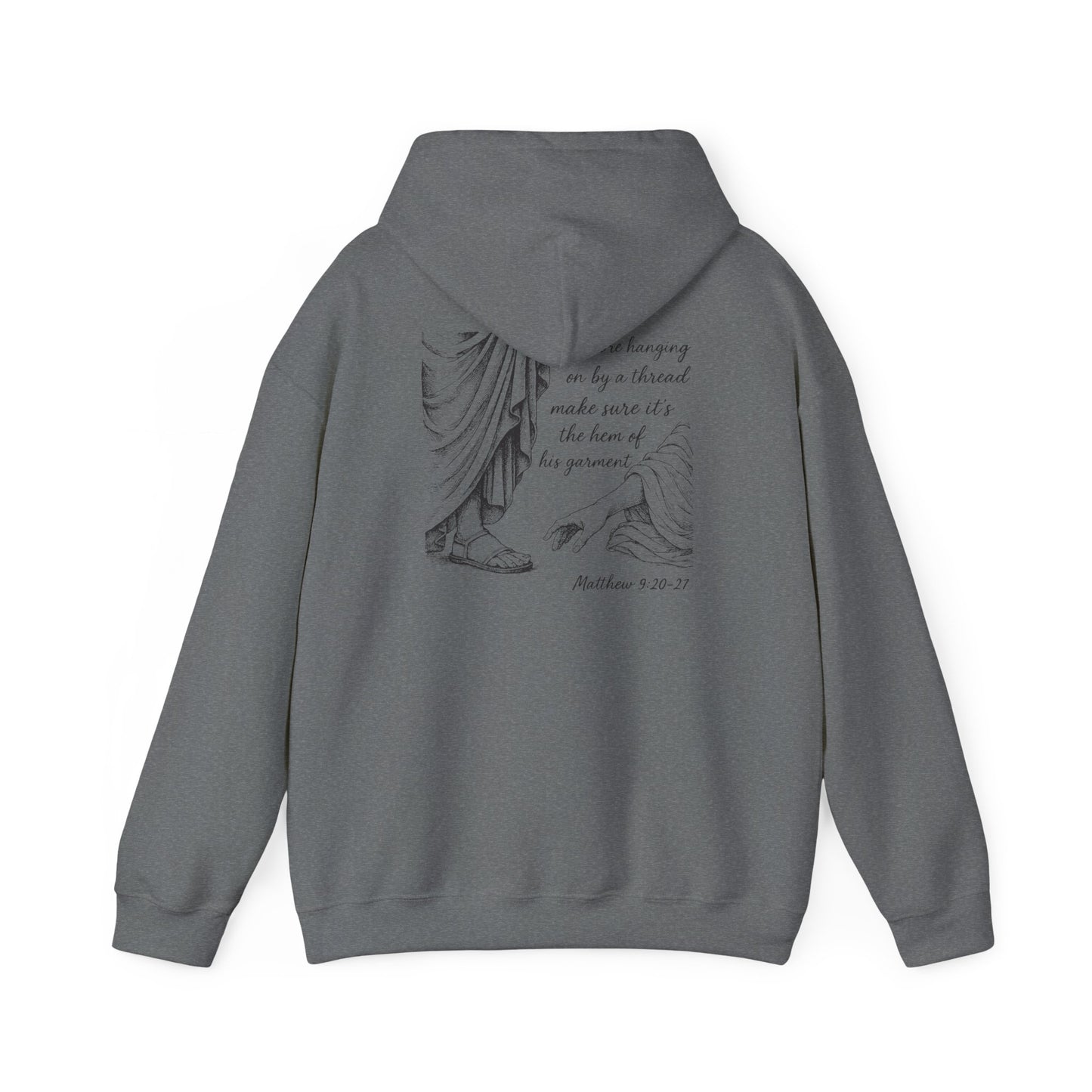 Hem of His Garment Hoodie – Matthew Bible Verse Christian Faith Pullover