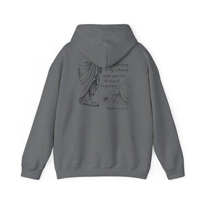 Hem of His Garment Hoodie – Matthew Bible Verse Christian Faith Pullover