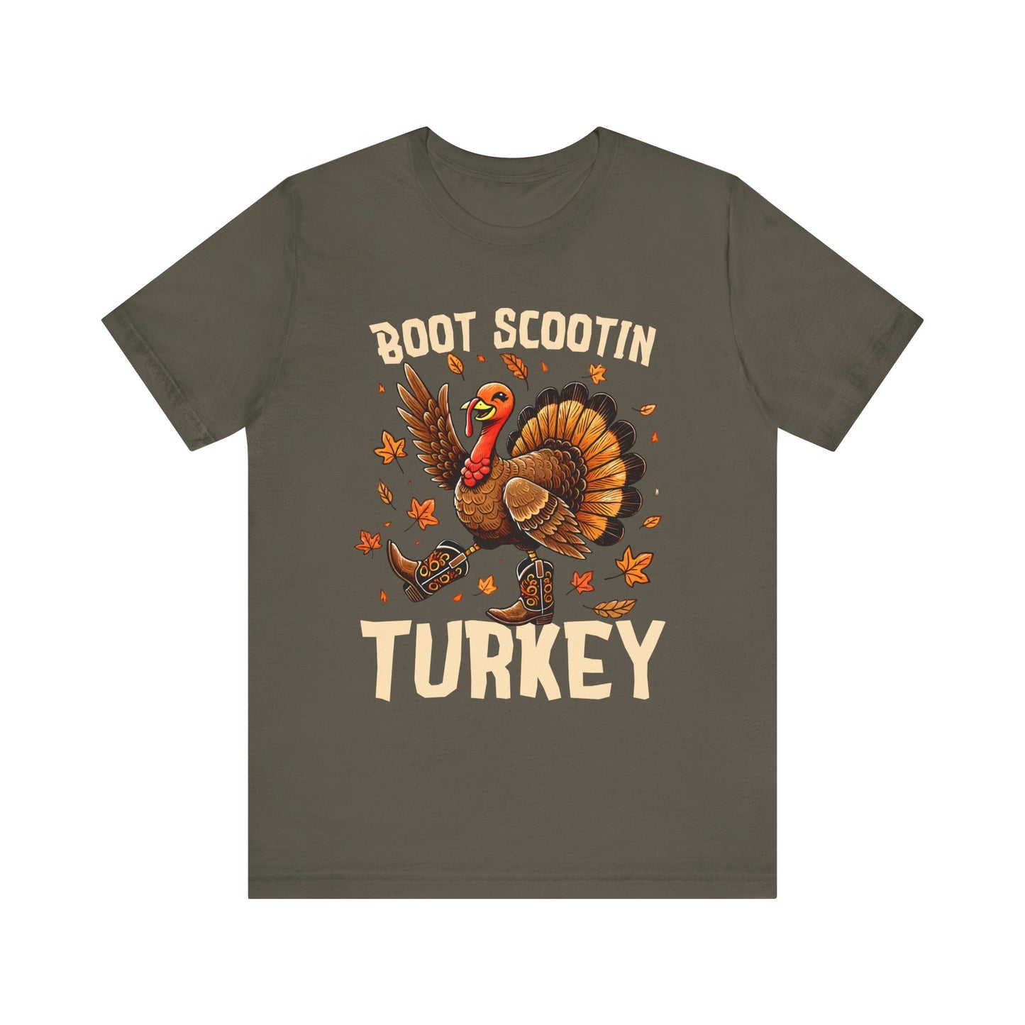 Boot Scootin’ Turkey Shirt – Funny Western Cowboy Thanksgiving Rodeo Tee