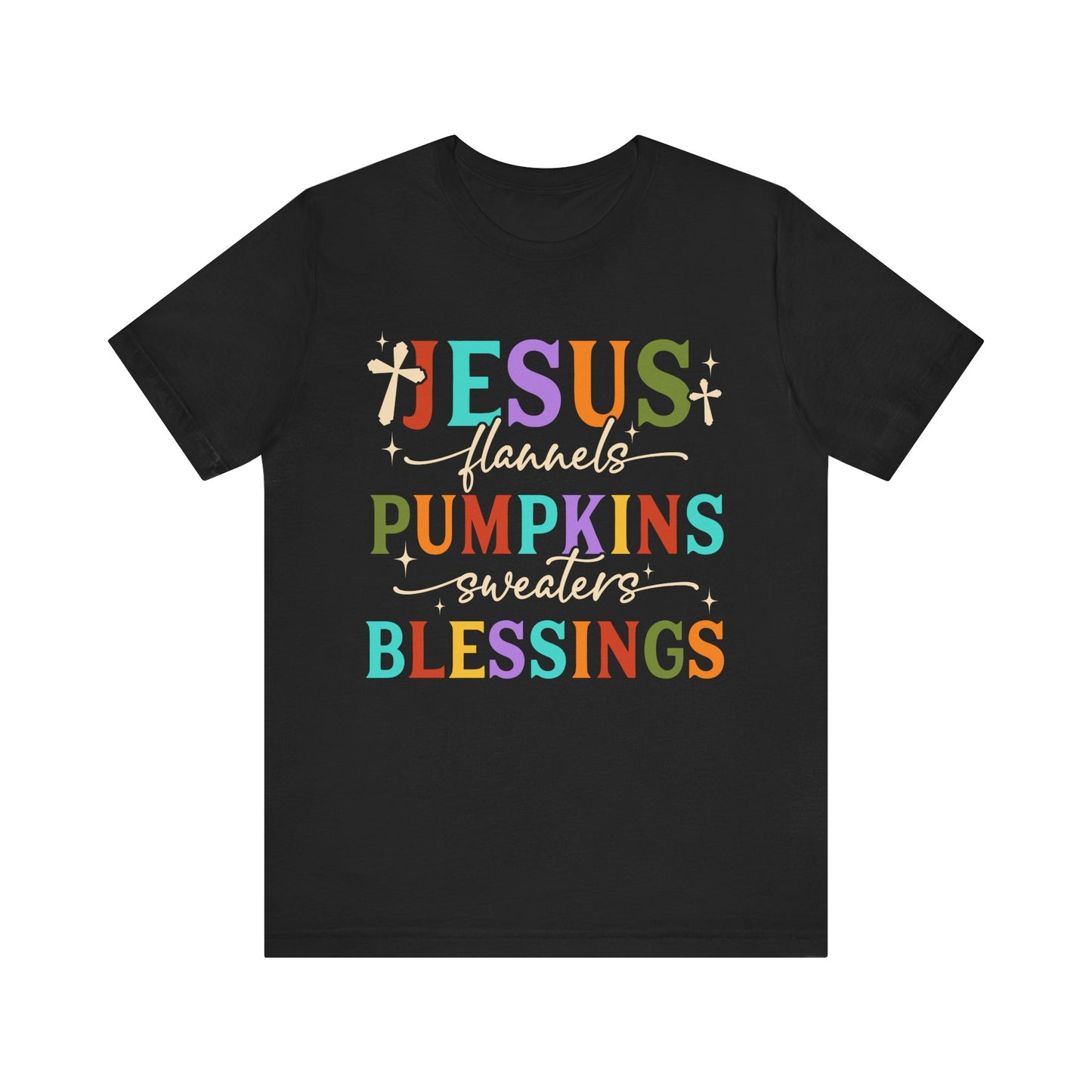 Jesus Flannels Pumpkins & Blessings Shirt – Christian Fall Thanksgiving Tee