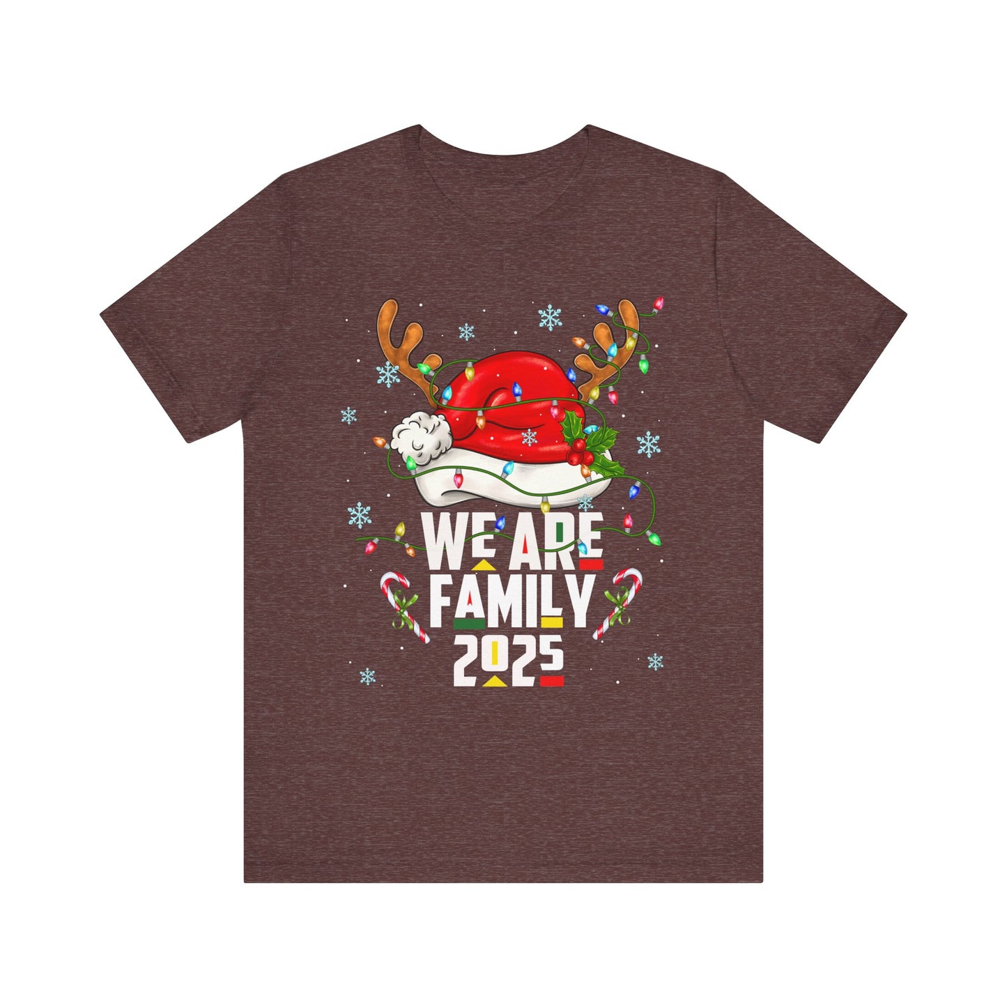 We Are Family 2025 Shirt – Afro Christmas Tree & Santa Matching Black Family Tee