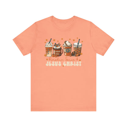 Coffee Pumpkin Spice & Jesus Christ Shirt – Christian Fall Latte Thanksgiving Tee