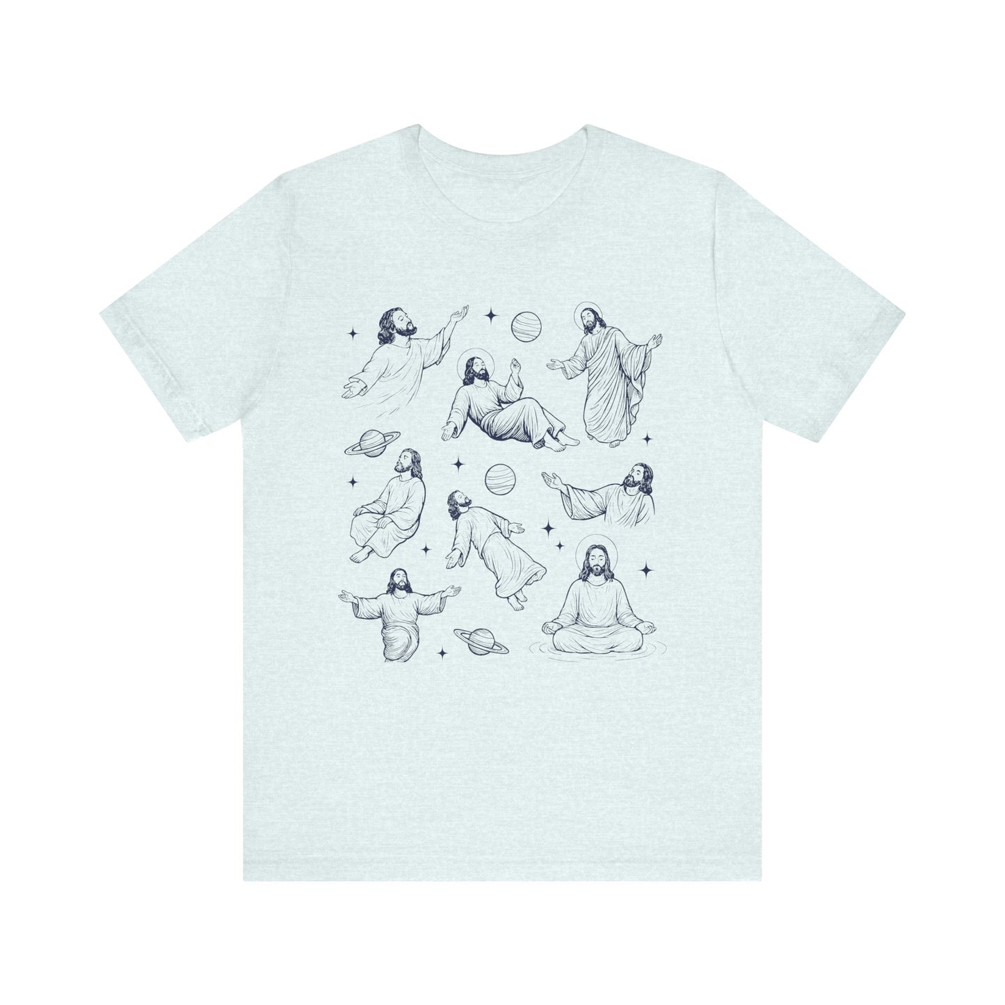 Floating Jesus Space Shirt – Funny Faith Christian Galaxy Jesus Tee