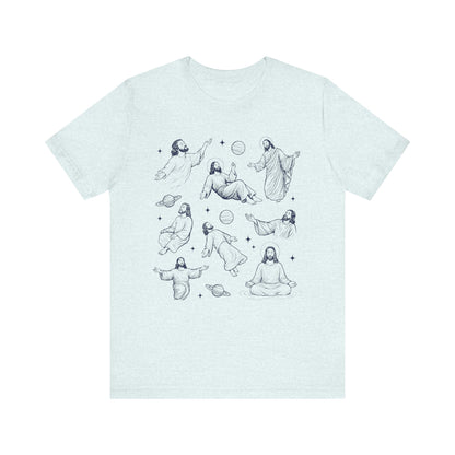 Floating Jesus Space Shirt – Funny Faith Christian Galaxy Jesus Tee