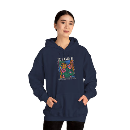 But Even If Hoodie – Retro Boho Flowers Christian Jesus Bible Verse Pullover
