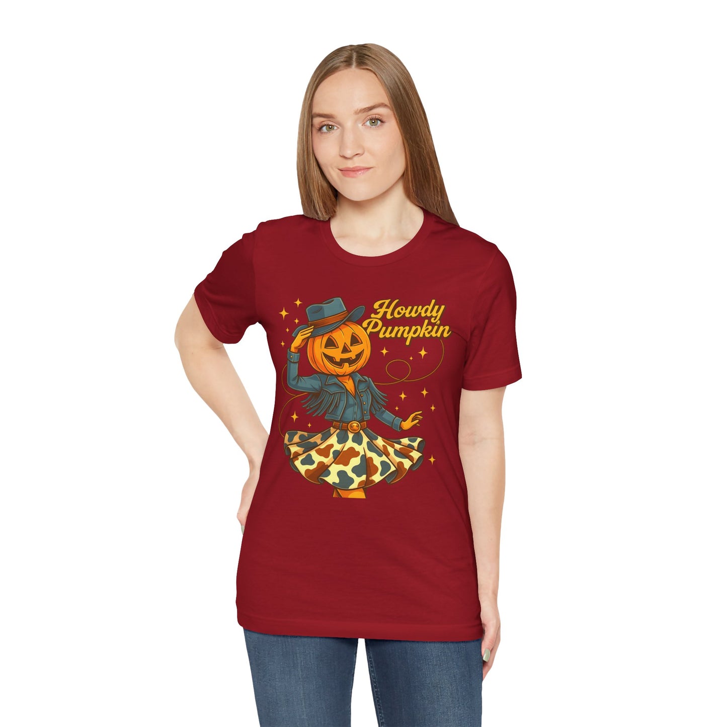 Howdy Pumpkin Shirt Cute Cowgirl Halloween Tee Western Fall Outfit for Women