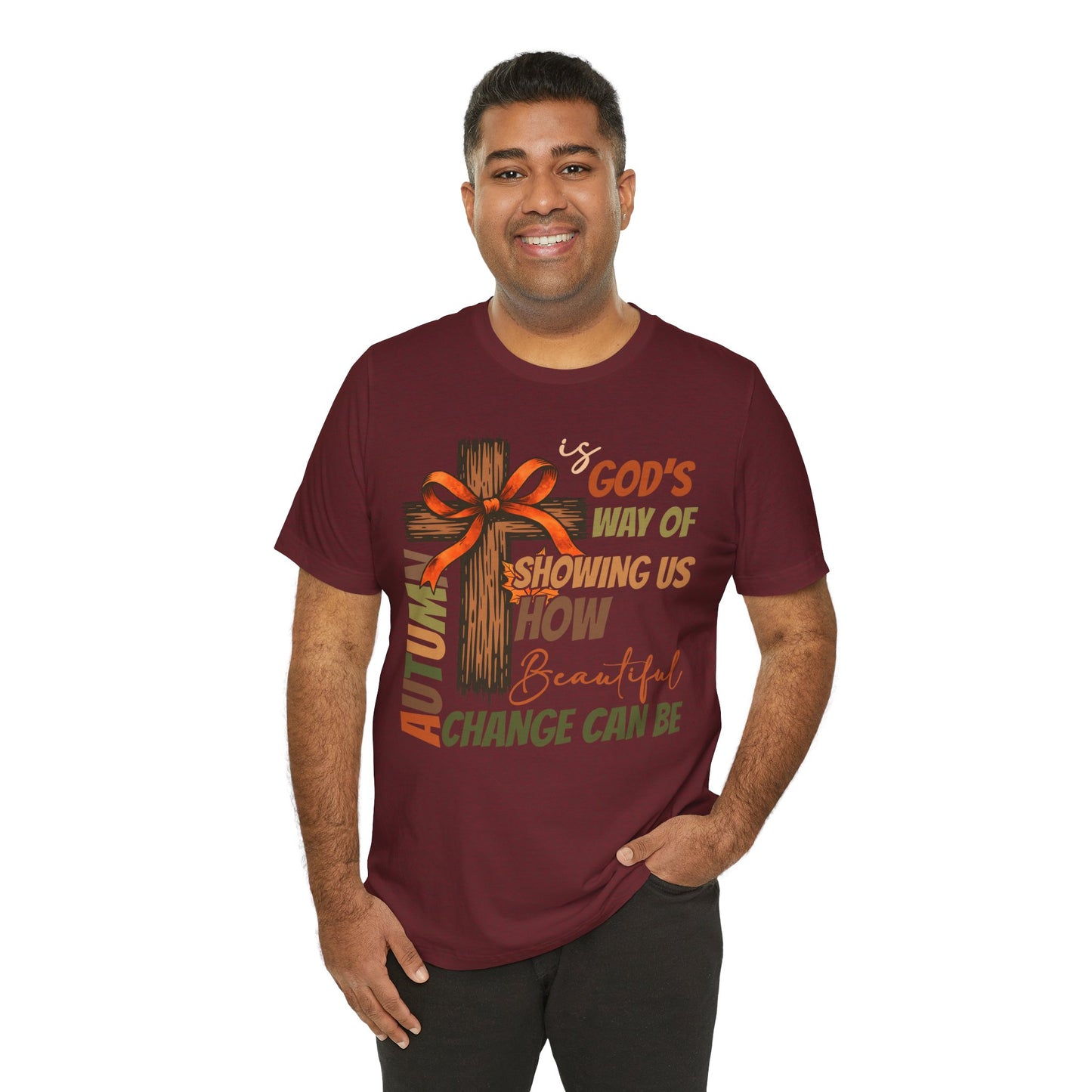 Autumn Is God’s Way Shirt – Coquette Bow Christian Cross Fall Thanksgiving Tee