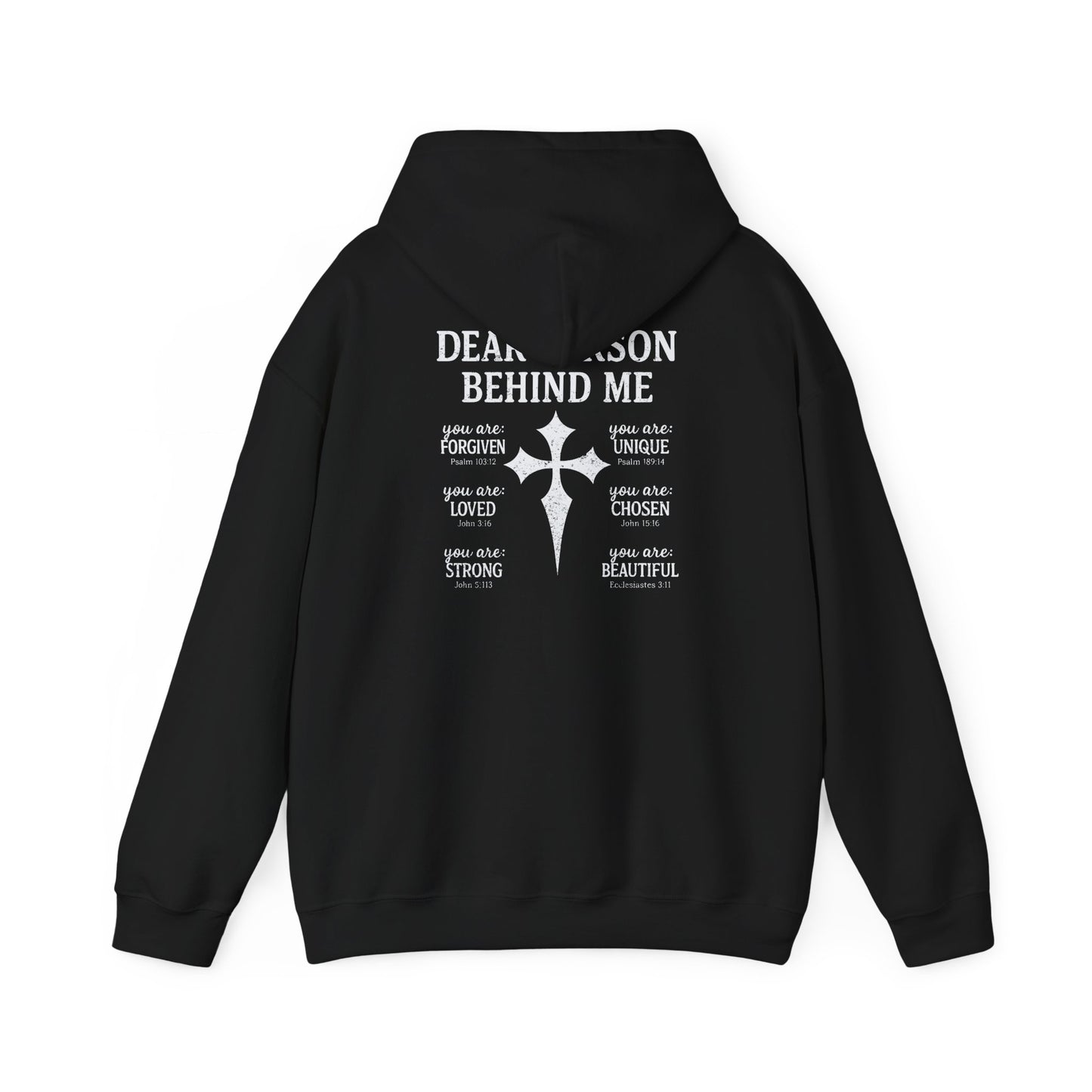 Dear Person Behind Me Hoodie – Bible Verse Christian Faith Cross Pullover