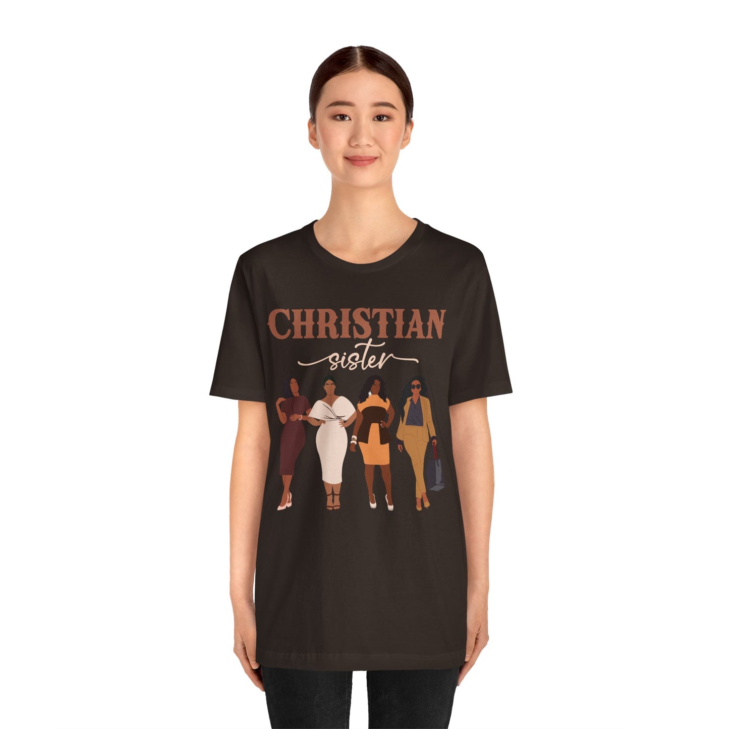 Christian Sister Melanin Shirt – Bold Black Woman of God Faith Graphic Tee