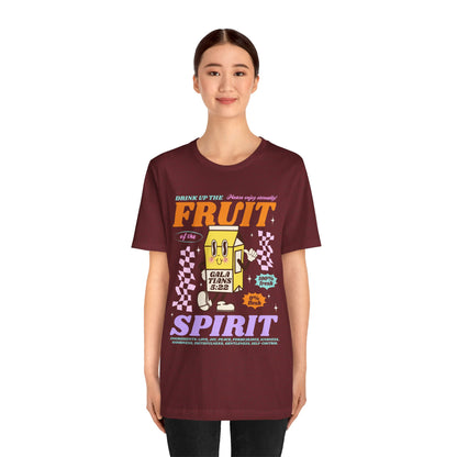Christian Fruit Shirt – Drink Up Milk Bottle Faith Graphic Tee