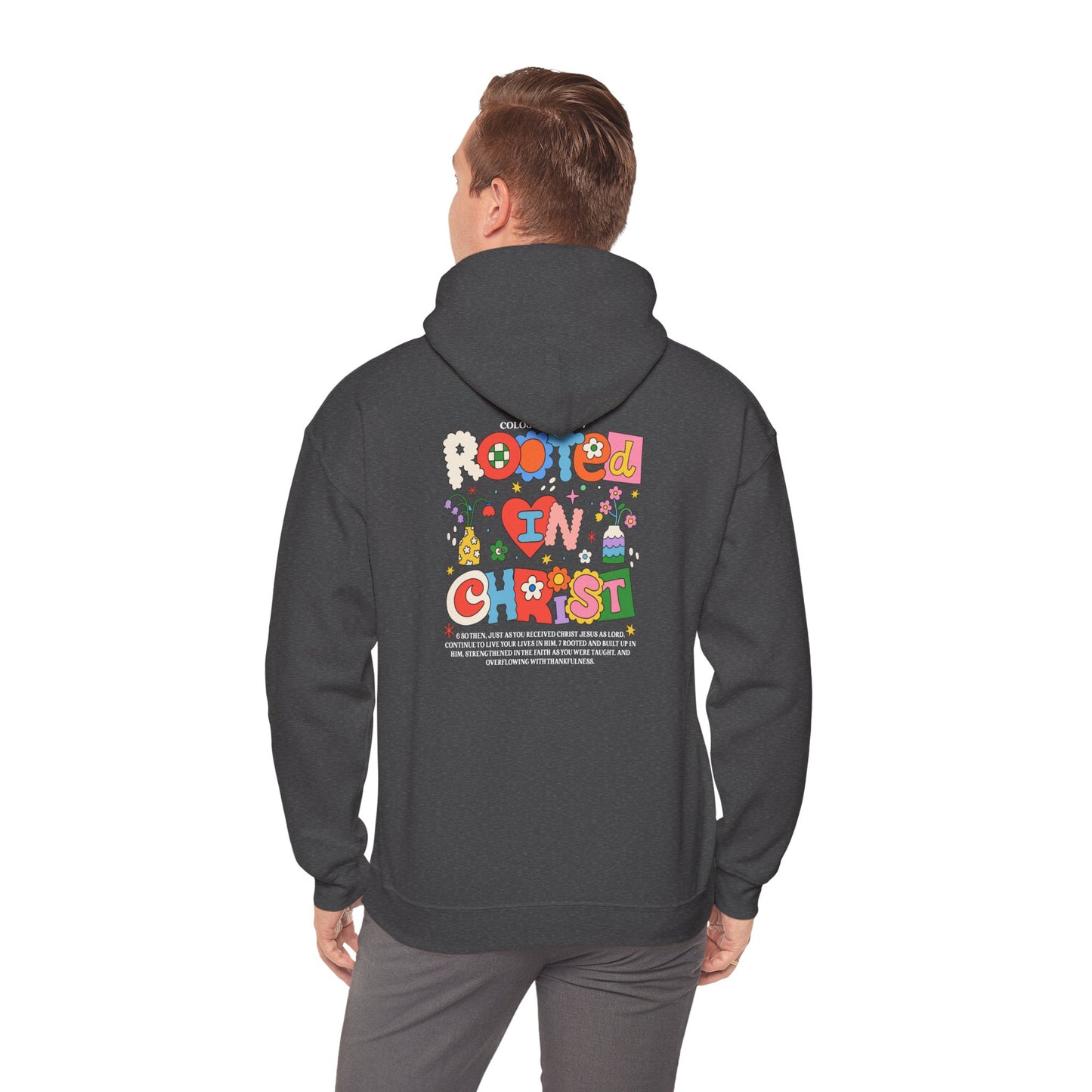 Rooted in Christ Hoodie – Floral Wildflowers Grow in Grace Christian Pullover