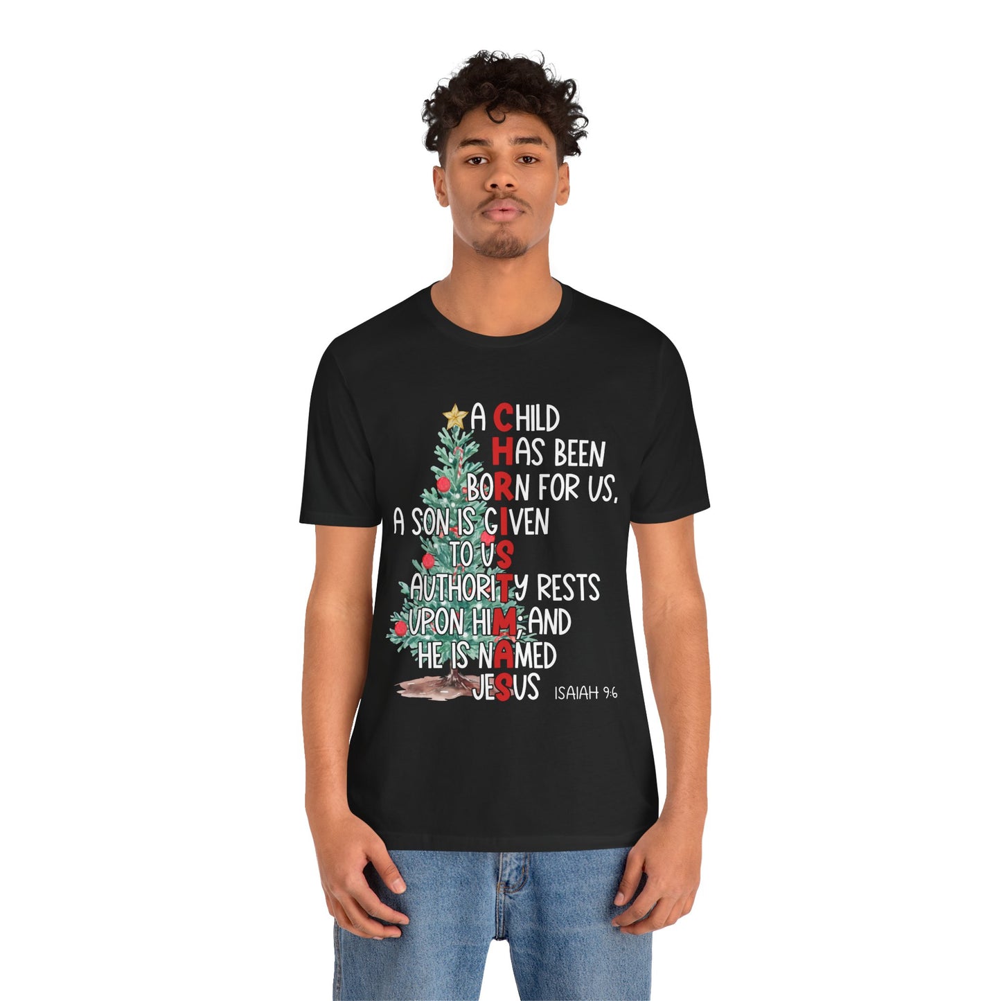 Christmas Jesus Mighty God Shirt – Isaiah 9:6 Christian Bible Verse Holiday Tee