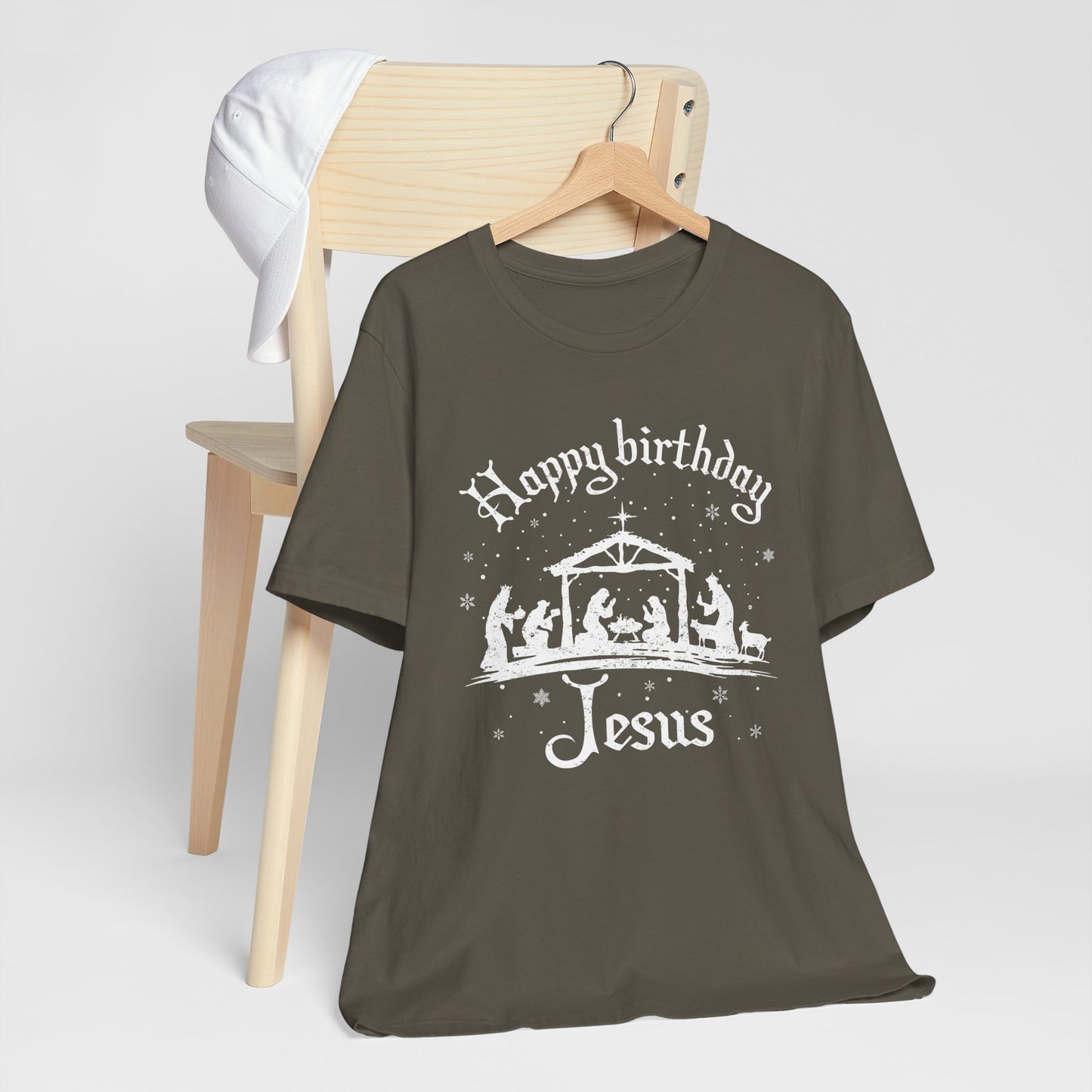 Happy Birthday Jesus Shirt – Christian Nativity Faith-Focused Christmas Tee