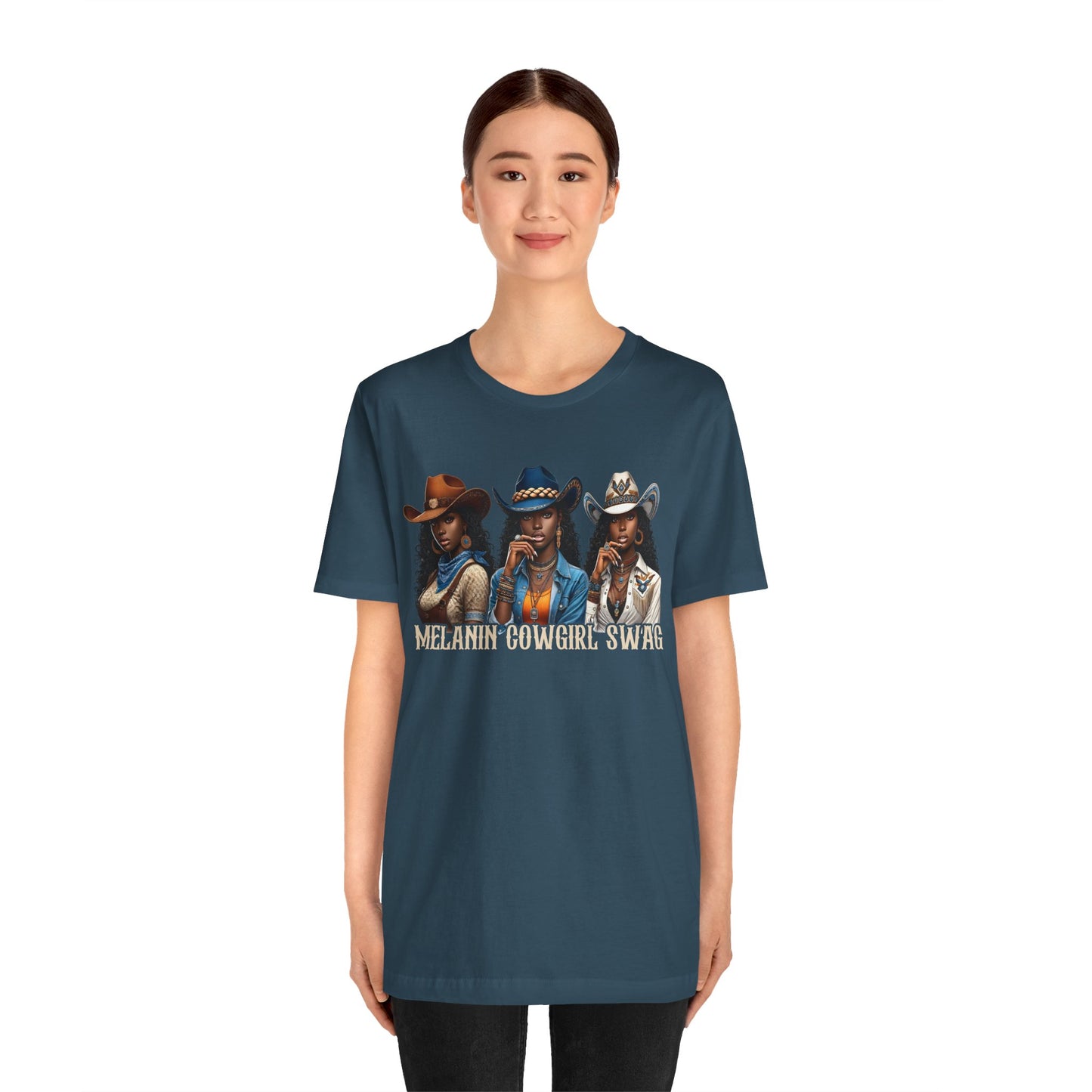 Melanin Cowgirl Swag Shirt – Black African American Western Tee