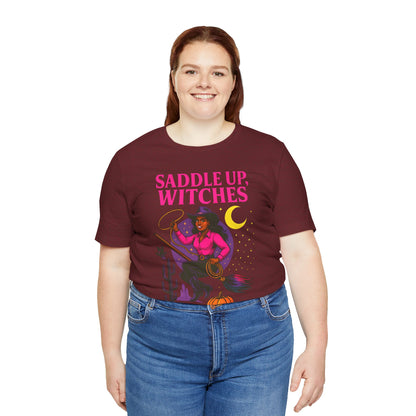 Saddle Up Witches Shirt – Black Cowgirl Western Halloween Tee