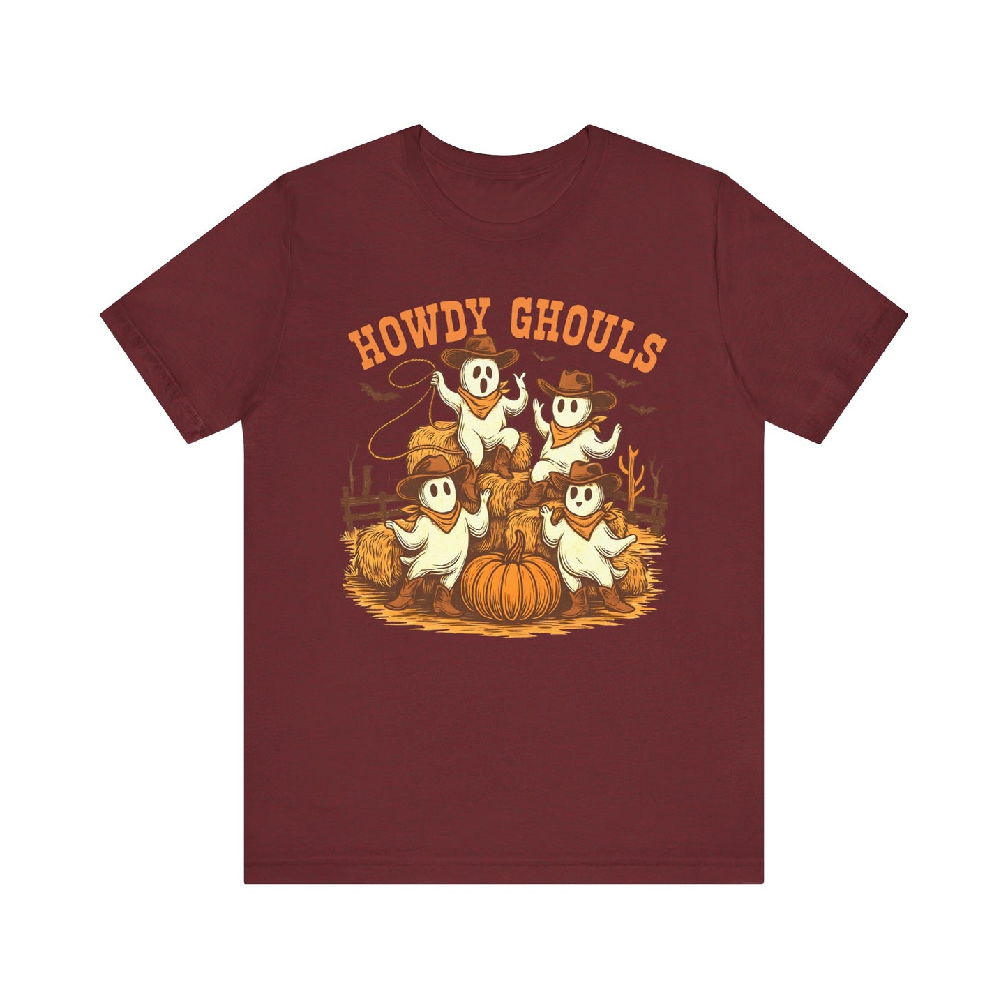 Howdy Ghouls Shirt – Cute Ghost Cowboy Halloween Tee, Western Rodeo Texas Fall Outfit