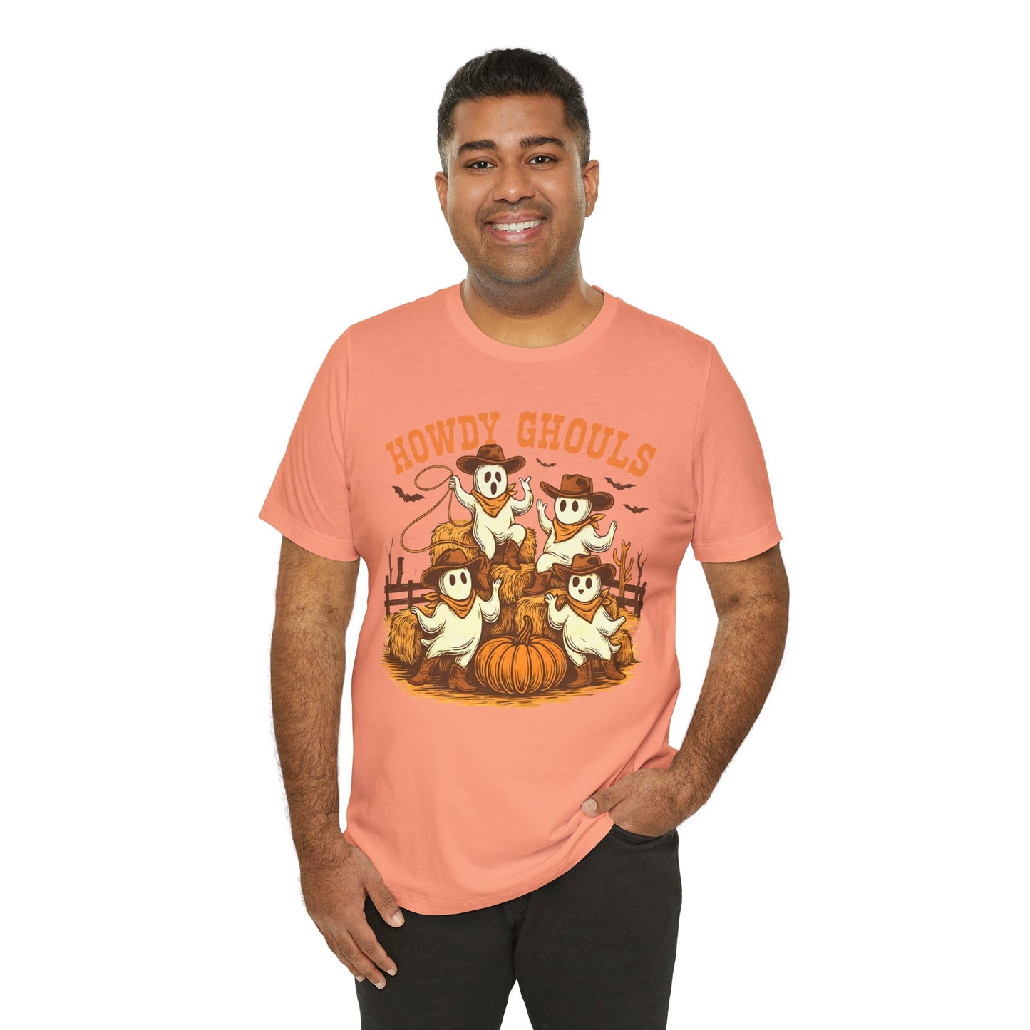 Howdy Ghouls Shirt – Cute Ghost Cowboy Halloween Tee, Western Rodeo Texas Fall Outfit