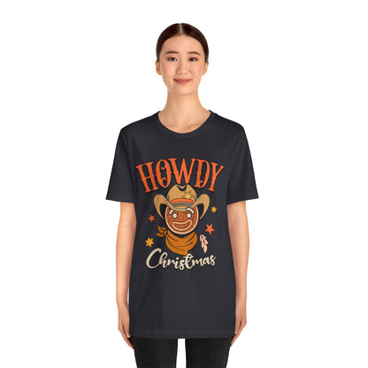 Christmas Howdy Cowboy Gingerbread Shirt – Funny Retro Western Holiday Pajama Tee