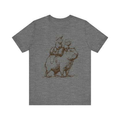 Vintage Rat Riding Capybara Shirt – Funny Western Cowboy Rodeo Tee