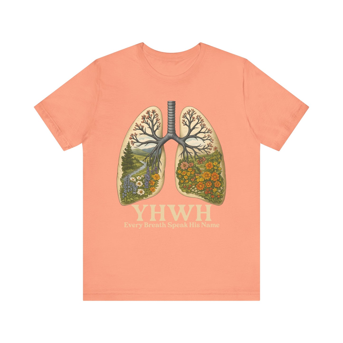 YHWH Every Breath Speaks His Name Shirt – Christian Forest Lungs Tee