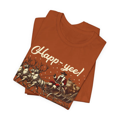 Happy Yeehaw Holidays Shirt – Funny Western Howdy Santa Christmas Tee