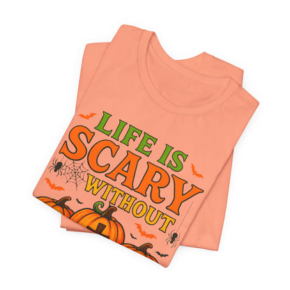 Life Is Scary Without Jesus Shirt – Christian Pumpkin Halloween Faith Tee