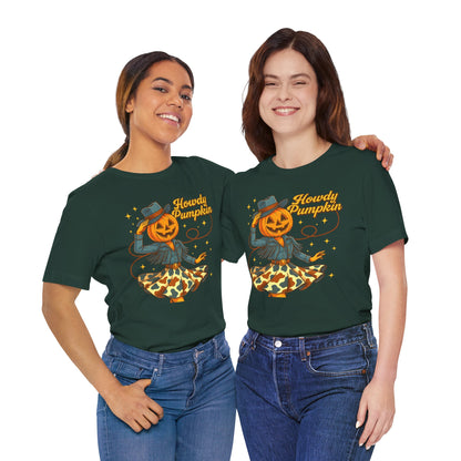 Howdy Pumpkin Shirt Cute Cowgirl Halloween Tee Western Fall Outfit for Women