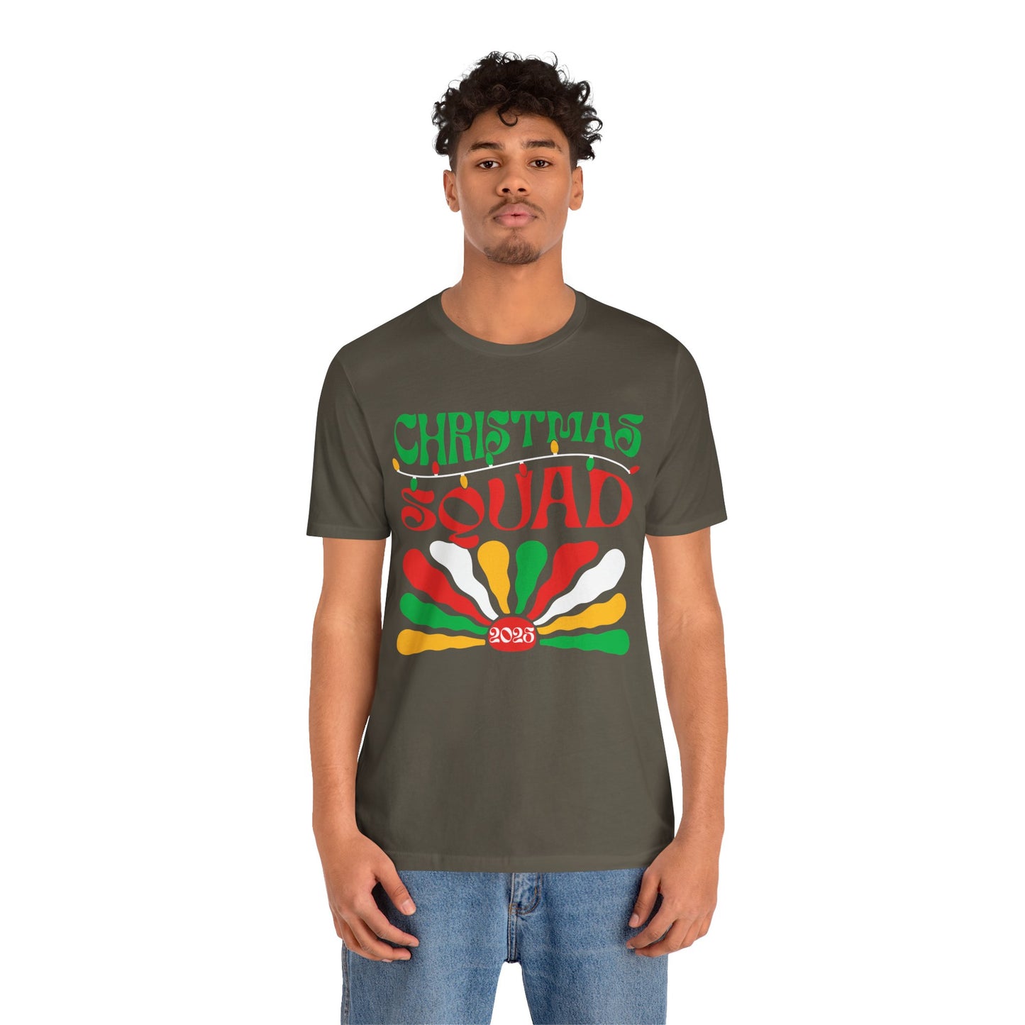 Christmas Squad 2025 Shirt – Retro Groovy Matching Holiday Group Tee