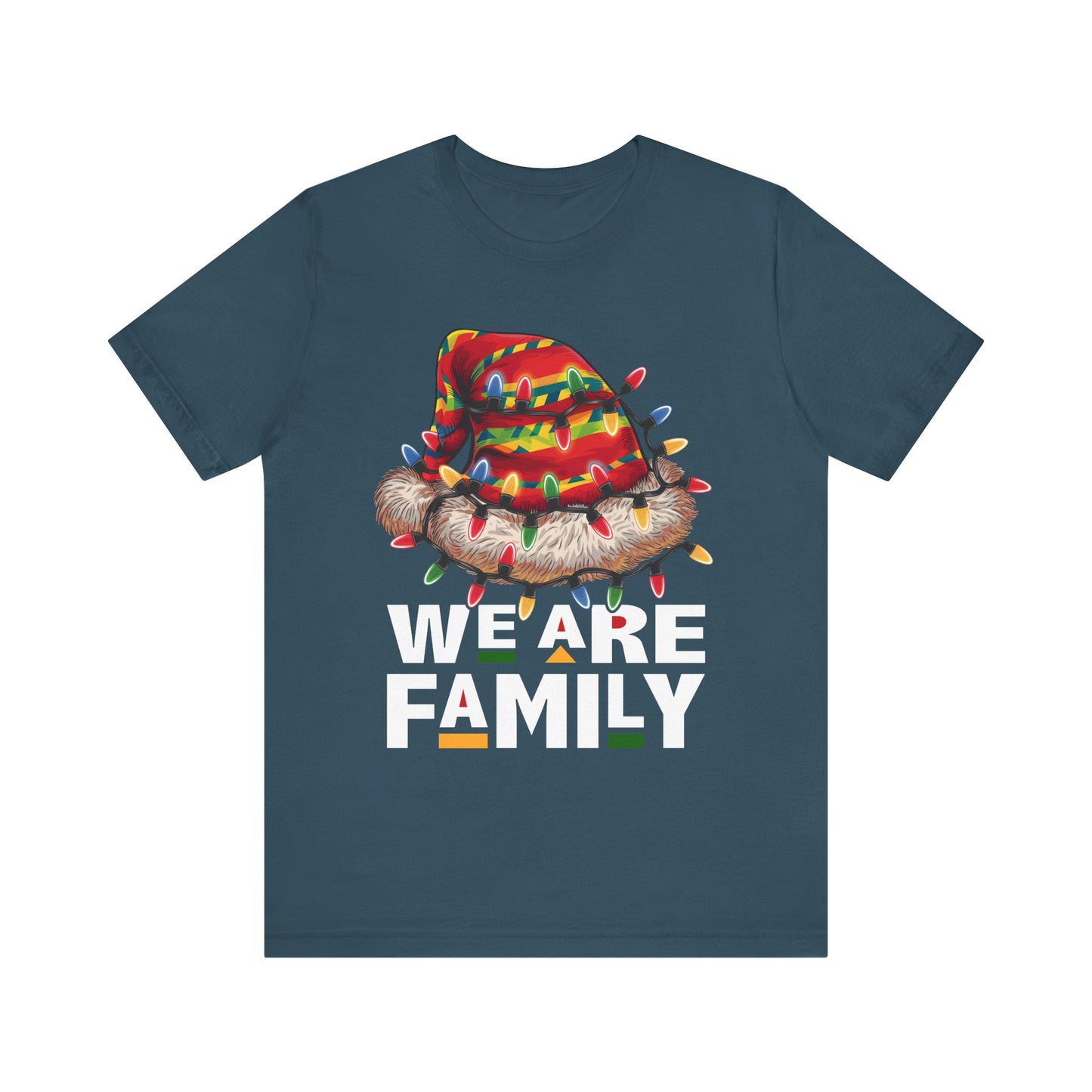We Are Family Black Christmas Shirt – Afrocentric Matching Holiday Melanin Tee
