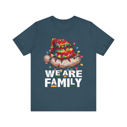 We Are Family Black Christmas Shirt – Afrocentric Matching Holiday Melanin Tee