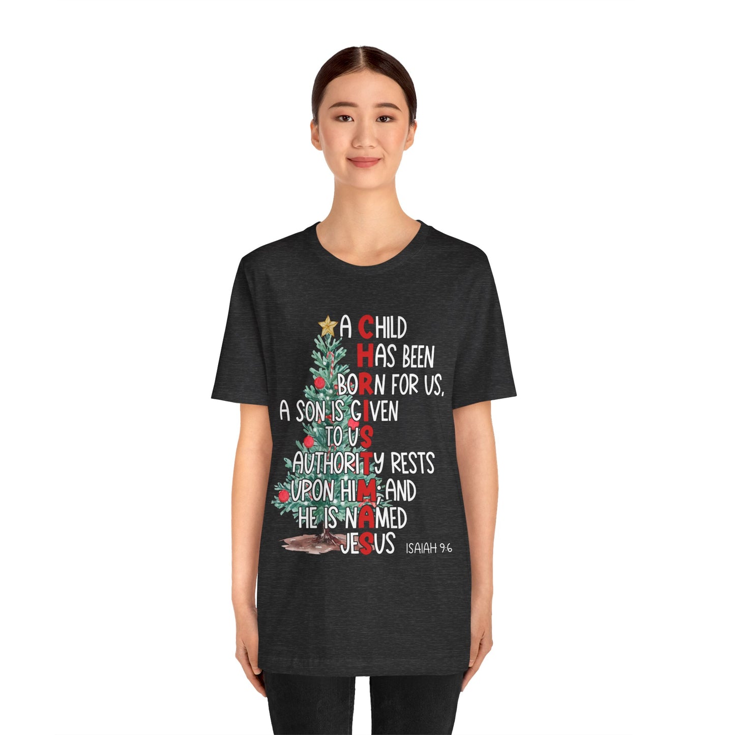 Christmas Jesus Mighty God Shirt – Isaiah 9:6 Christian Bible Verse Holiday Tee