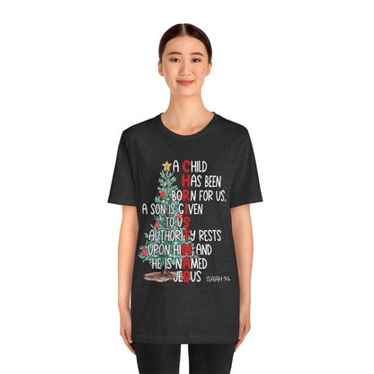 Christmas Jesus Mighty God Shirt – Isaiah 9:6 Christian Bible Verse Holiday Tee