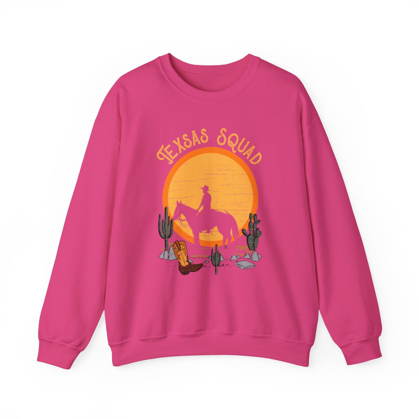 Texas Squad Cowboy Sweatshirt – Riding Horse Howdy Western Rodeo Pullover
