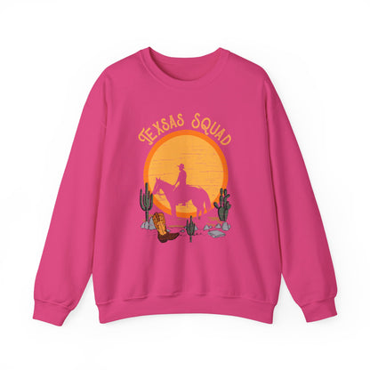 Texas Squad Cowboy Sweatshirt – Riding Horse Howdy Western Rodeo Pullover