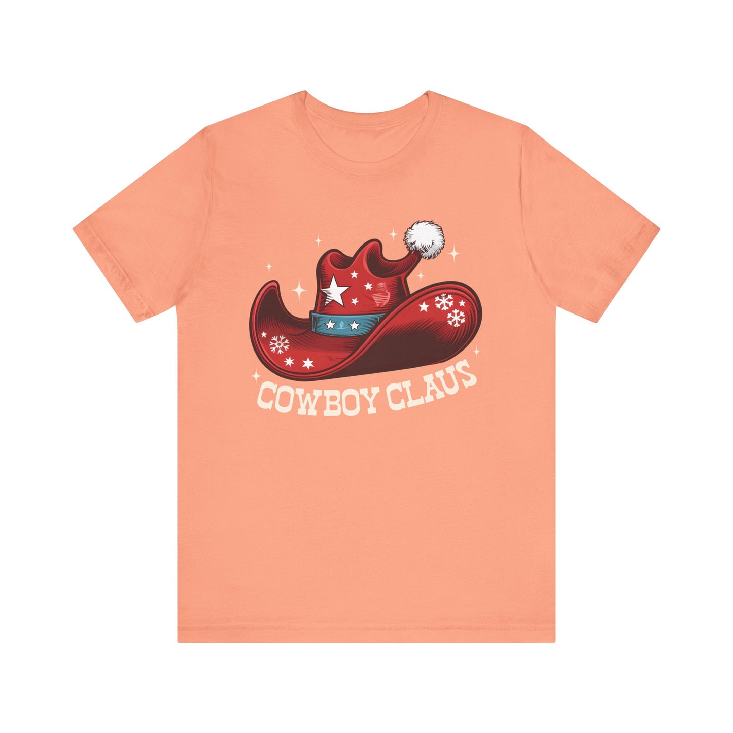 Cowboy Claus Christmas Shirt – Western Santa Hat Funny Cowboy Holiday Tee