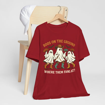 Boos on the Ground Shirt – Funny Western Cowgirl Ghost Squad Halloween Tee