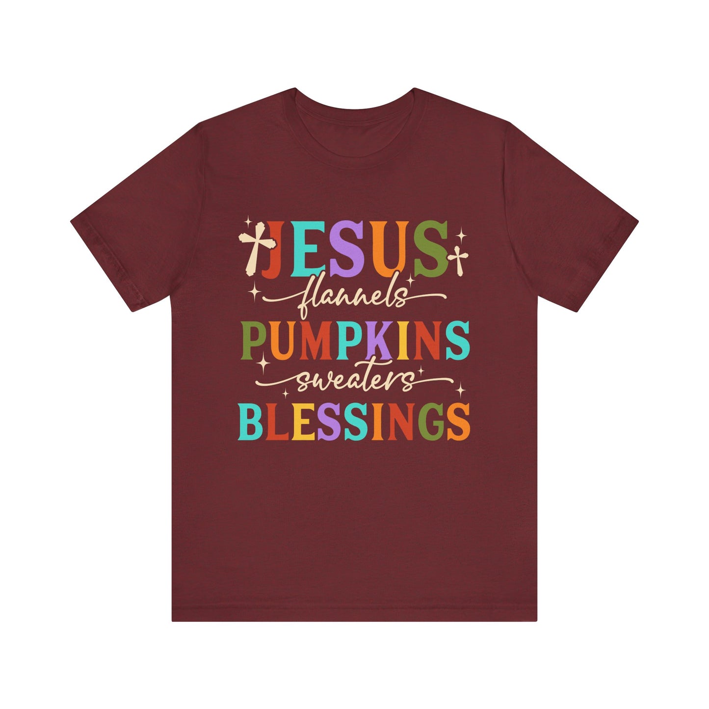 Jesus Flannels Pumpkins & Blessings Shirt – Christian Fall Thanksgiving Tee