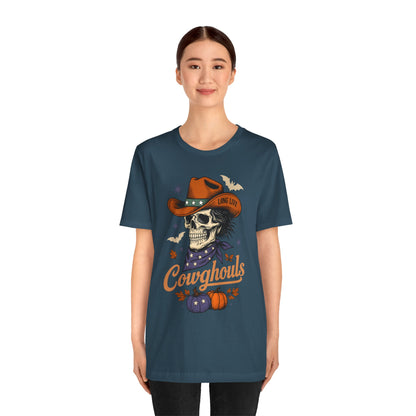Cowghouls Shirt – Long Live Halloween Skeleton Cowboy Western Ghost Tee