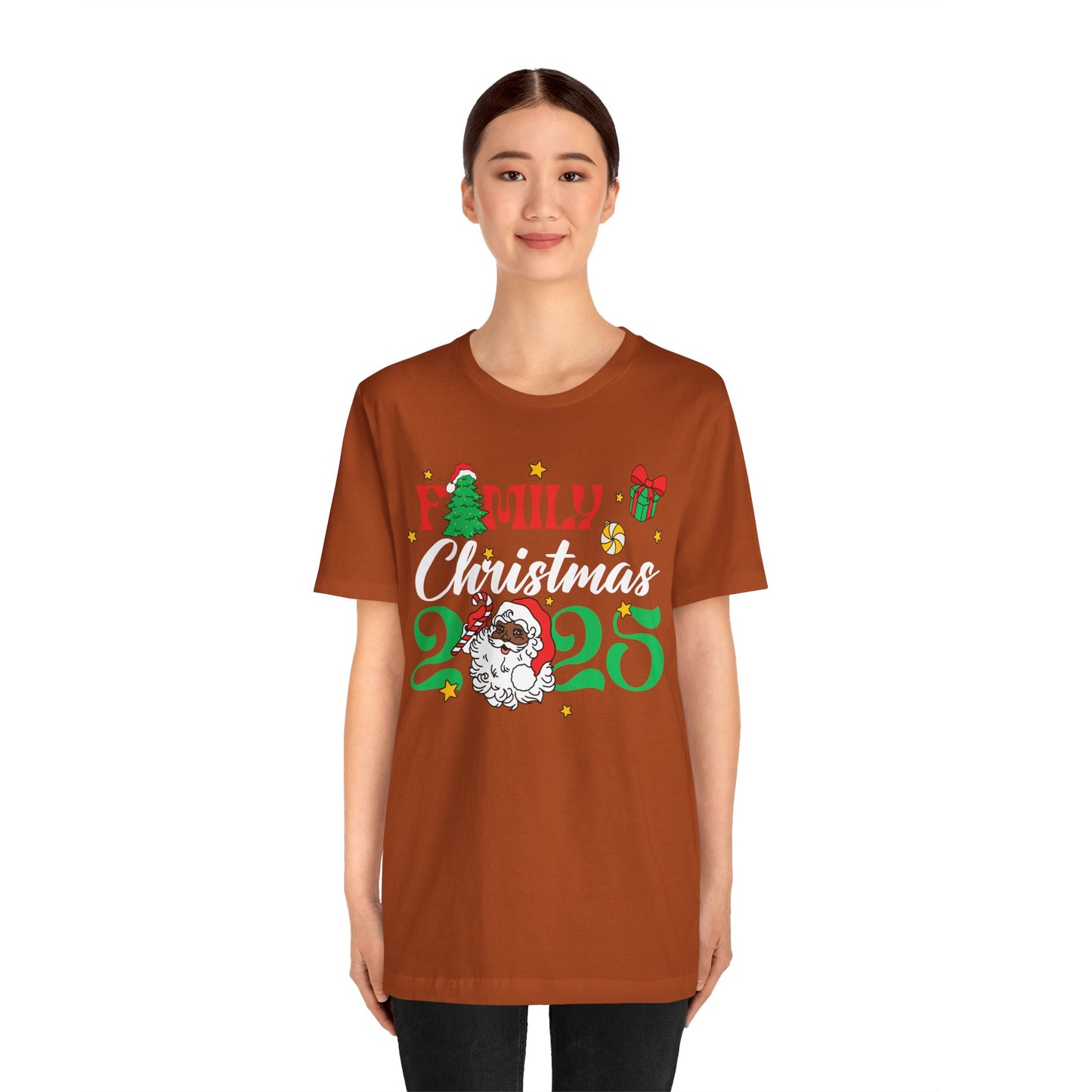Family Christmas 2025 Shirt – Black Santa Afrocentric Matching Holiday Tee