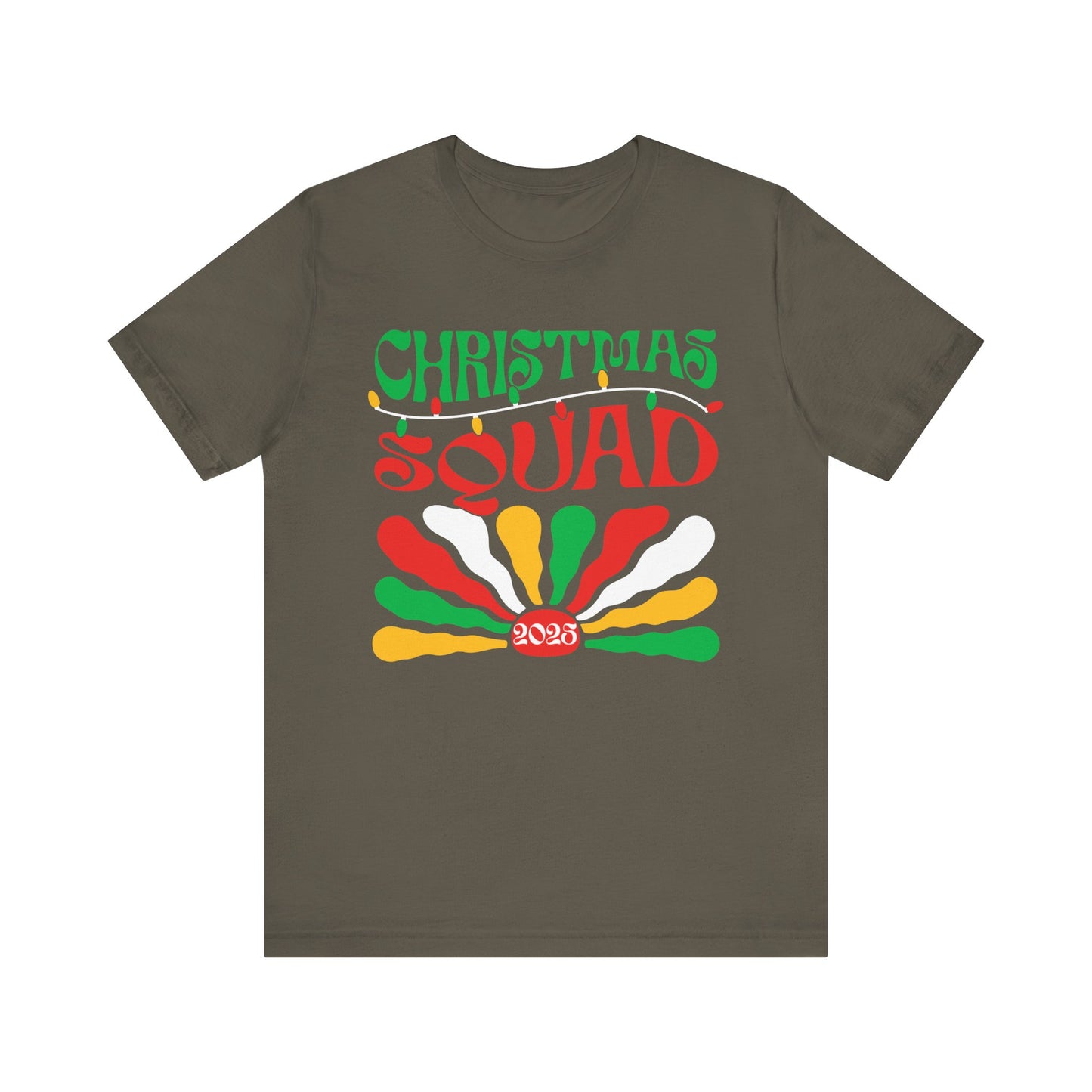 Christmas Squad 2025 Shirt – Retro Groovy Matching Holiday Group Tee