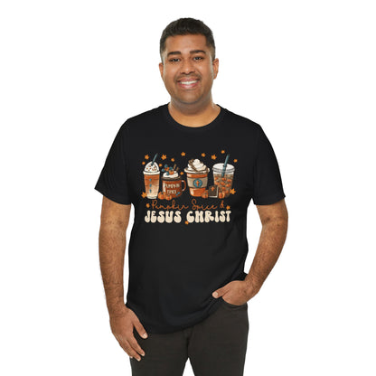 Coffee Pumpkin Spice & Jesus Christ Shirt – Christian Fall Latte Thanksgiving Tee