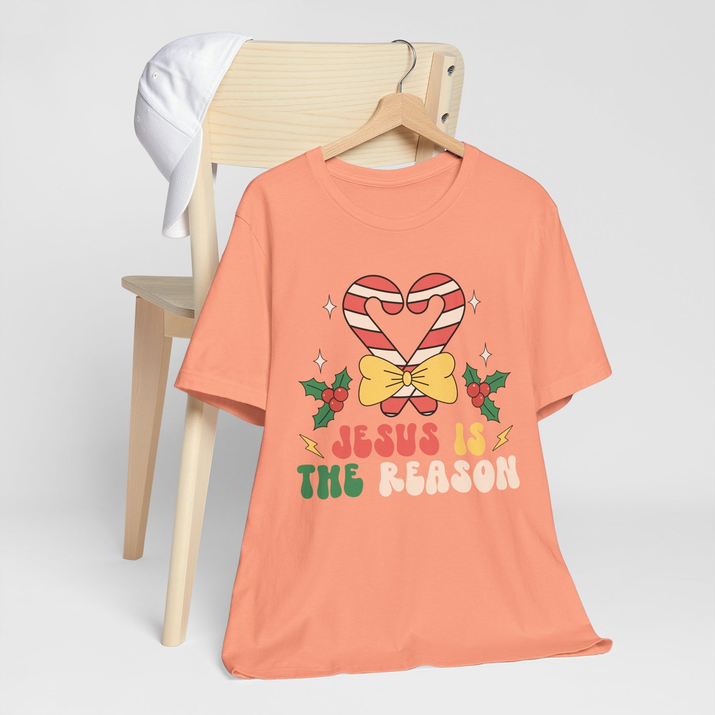 Candy Cane Jesus Shirt – Christian Christmas Pajama Tee, Holiday Faith Sleepwear