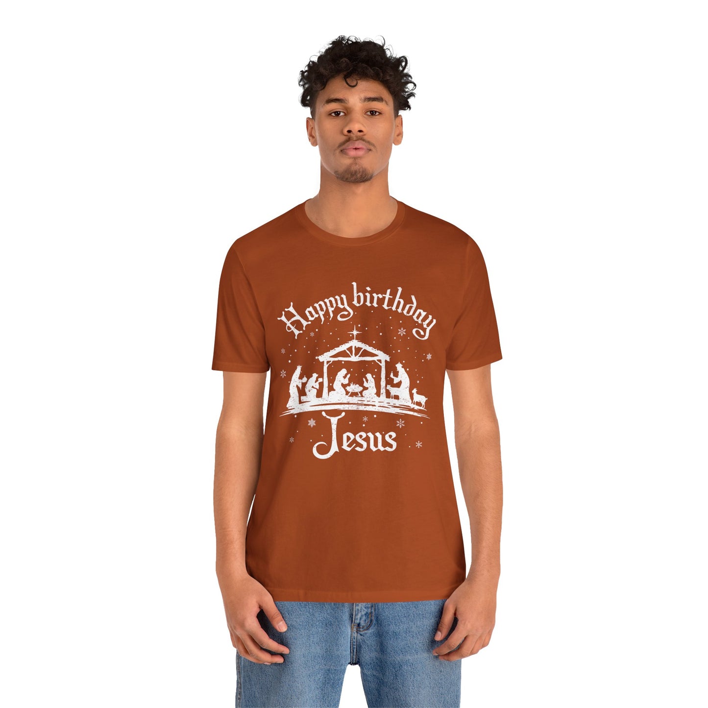Happy Birthday Jesus Shirt – Christian Nativity Faith-Focused Christmas Tee