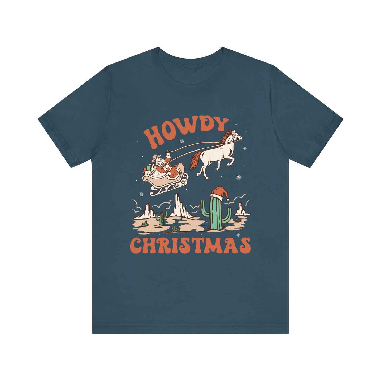 Howdy Christmas Shirt – Vintage Cowboy Santa on Horse Retro Western Holiday Tee