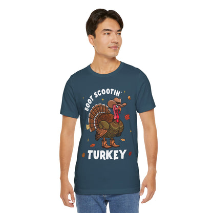 Thanksgiving Cowboy Turkey Shirt – Boot Scootin’ Western Rodeo Tee
