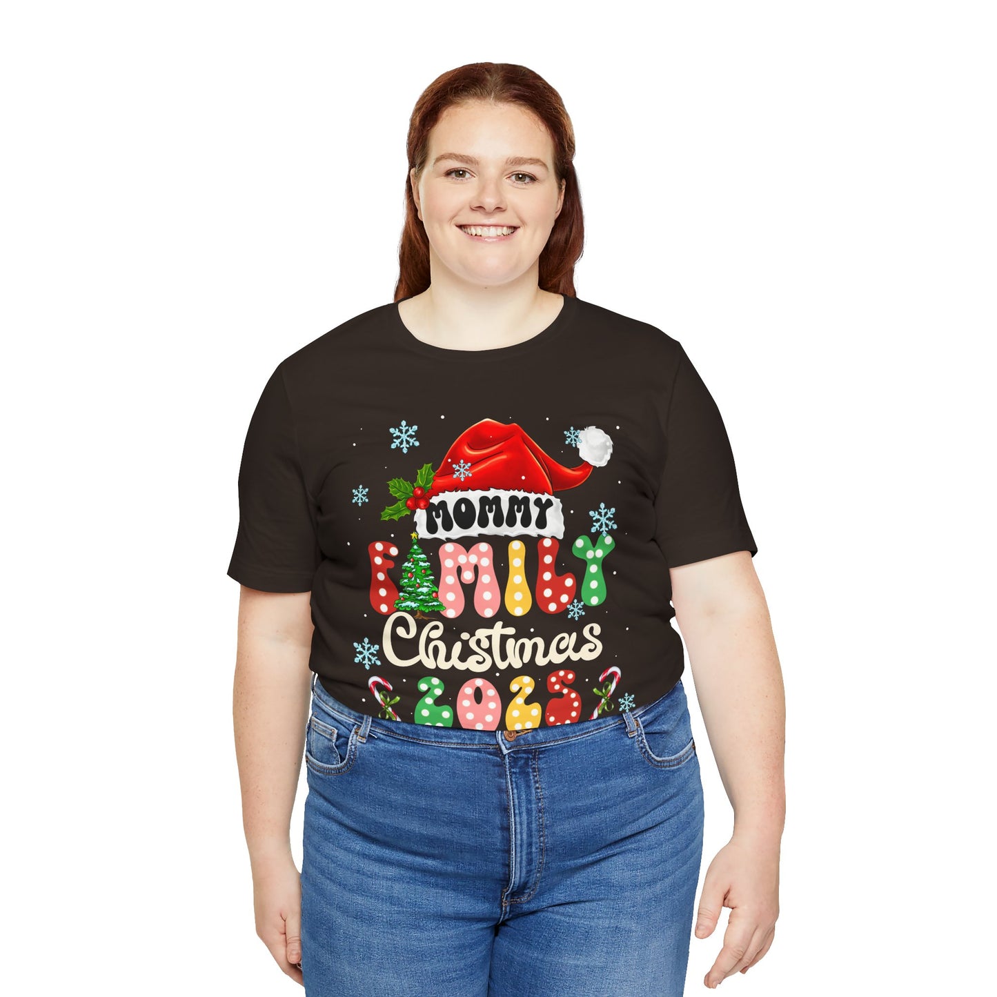 Mommy Family Christmas 2025 Shirt – Cute Matching Polka Dot Holiday Tee