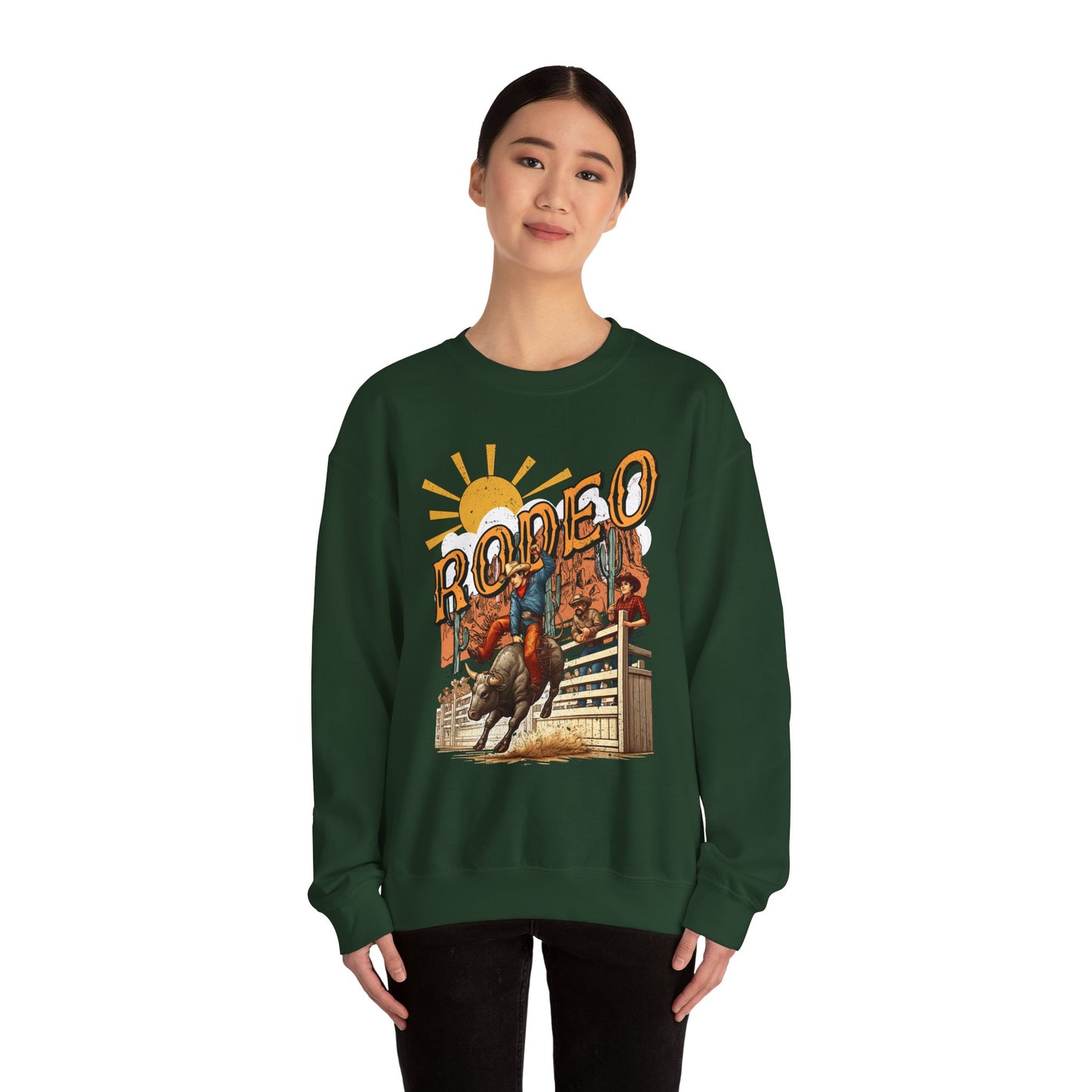 Rodeo Bull Rider Sweatshirt – Western Howdy Ranch Cowboys Bull Riding Pullover