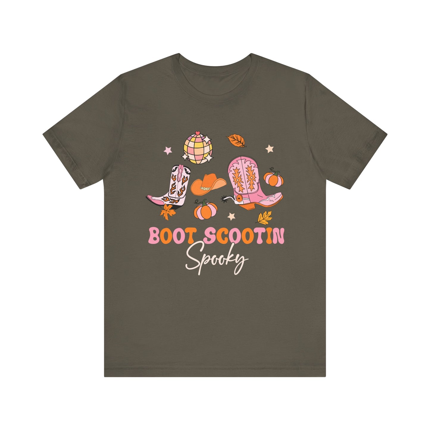 Boot Scootin Spooky Howdy Western Halloween Thanksgiving T-Shirt, Retro Cowgirl Fall Tee