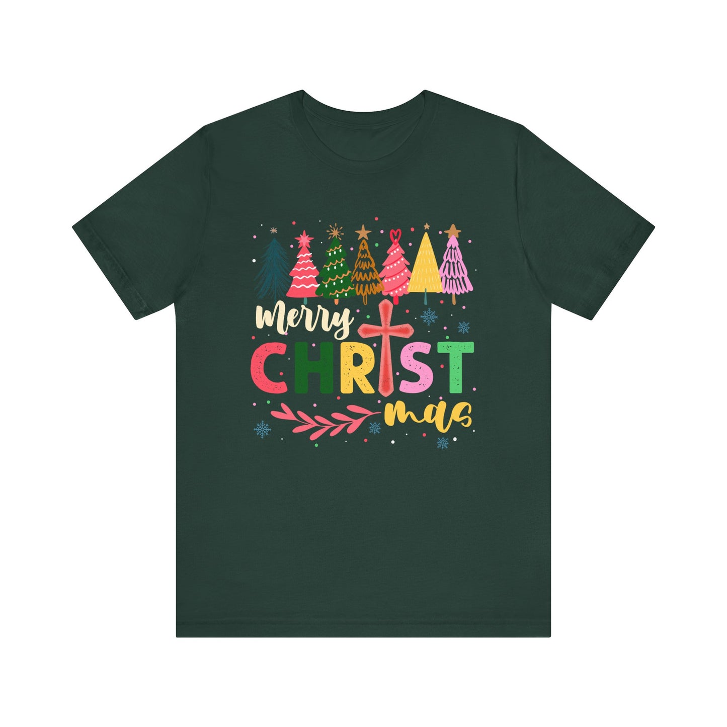 Retro Rustic Merry Christmas Shirt – Christian Cross Faith Holiday Tee