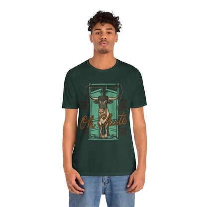 Oh Chute Teal Bull Shirt – Funny Rodeo Western Bucking Cowboy Tee